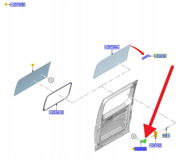 UCHWYT ODCHYLANIA OKNA FORD OE CONNCECT 2022- VWN3CA-23342-DA 2662566