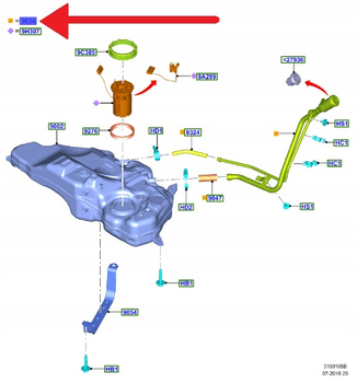 RURA WLEW PALIWA 1.5 TDCI 2.0 ECOBLUE FOCUS 2018- OE 2501550 _ JX61-9032-DC