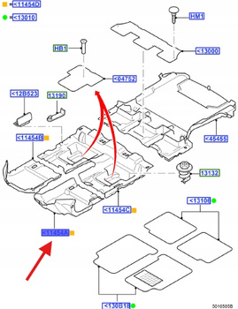 IZOLACJA PODŁOGA LEWA STR FORD S-MAX MK1 2006- 1748648 _ 6M21-U11454-CK3ZHE