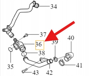 PRZEWÓD WODNY RURKA DIESEL D4204T VOLVO S40 V50 2004- V70 S80 OE 30757580