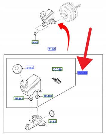 ZBIORNIK WYRÓWNAWCZY POMPY FORD MAVERICK 2000- 5106757 _ 3L84-2K478-BB