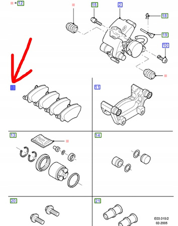 KLOCKI HAMULCOWE TYŁ FORD MONDEO MK1 Mk2 1992-2000_1672938_XS71-2M008-AE