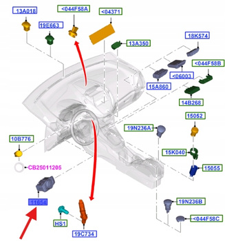 PRZEŁĄCZNIK ŚWIATEŁ ECOSPORT B-MAX TRANSIT 2307246 _ AV1T-13D061-AE
