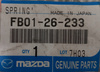 Sprężyna "V" hamulec tylny - Mazda 323_FB0126233
