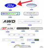 EMBLEMAT OWAL ZDERZAKA PRZÓD FORD KUGA ESCAPE 2020- 2428102 _ LJ6B-8B262-AA