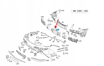 ABSORBER ŚRODKOWY ZDERZAKA PRZÓD MERCEDES E W211 OE A2118850037