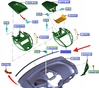 RAMKA KONSOLI B-MAX 2012-17 1823137 _ AV11-18835-AD3BL8