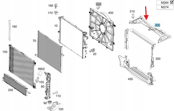 UCHWYT POWIETRZA NAKŁADKA PASA PRZÓD MERCEDES C klasa W205 OE A2055000055