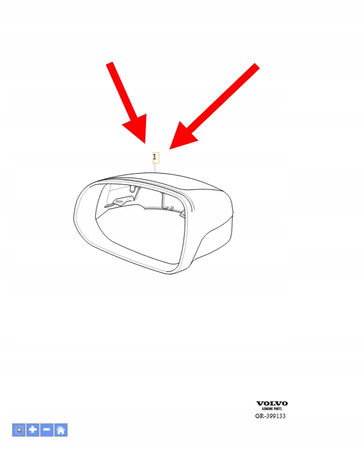 OBUDOWA POKRYWA LUSTERKA LEWEGO VOLVO XC90 2016- OEM/OE 40003252