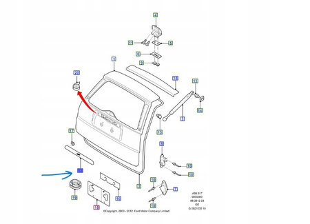 Nakładka klapy bagażnika - Ford Mondeo Mk3_1330334_1S71-N43404-DG