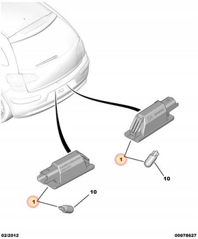 LAMPKA OŚWIETLENIA TABLICY REJESTRACYJNEJ CITROEN C3 DS3 DS5 OE 6340F0