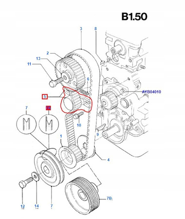 KOŁO PASOWE NAPINAJĄCE FORD FIESTA_6182891_84SM-6K254-CA