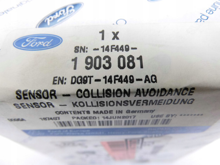 CZUJNIK ZAPOBIEGANIA KOLIZJI FORD MONDEO Mk5 2014- _ 1903081 _ DG9T-14F449-AG
