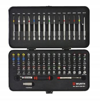 WURTH UNIWERSALNY ZESTAW BITÓW 1/4 CALA 91el.