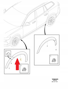 Owiewka błotnika Volvo V60 Cross Country (19-)