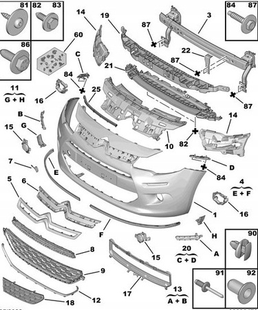 LISTWA CHROM EMBLEMAT ZDERZAKA PRZÓD CITROEN C3 A51 OE 1609966280