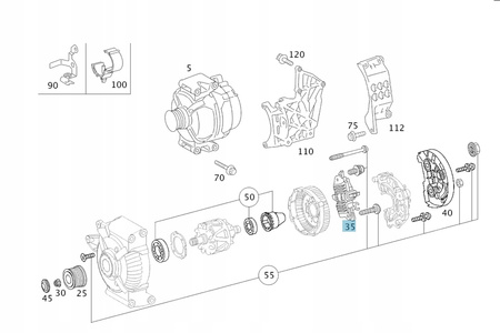 REGULATOR NAPIECIA MERCEDES A0031546006