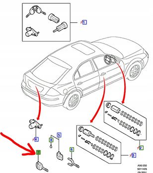 KLUCZYK SUROWY FORD MONDEO Mk3 2000-2007 _4389061_1S7A-F22053-GB