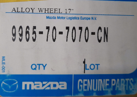 Felga aluminiowa-7Jx17'' -Mazda 6 GH facelift_9965707070CN 