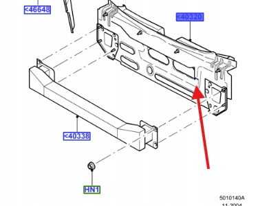 PAS TYLNY ŚCIANA TYŁ FORD FOCUS 1998-2005 1131336 _ PXS41-A40320-AD