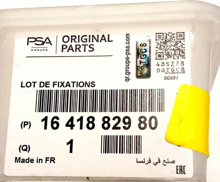 Klipy mocowanie listwy progowej Citroen C3 2016- OE 1641882980