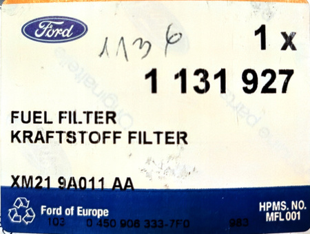 FILTR PALIWA 1.9 DIESEL FORD GALAXY Mk1 Mk2_1131927_XM21-9A011-AA