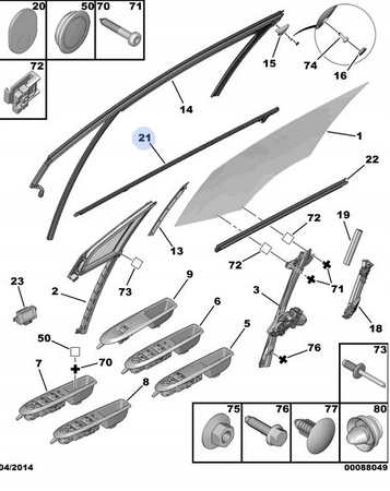 Element drzwi przednich chromowany prawo Citroen OE 9310 p6