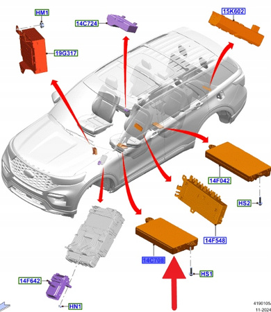 MODUŁ PAMIĘCI FOTELA KIEROWCY FORD EXPLORER 19- OE 2664828 _ LU5T-14C708-MB