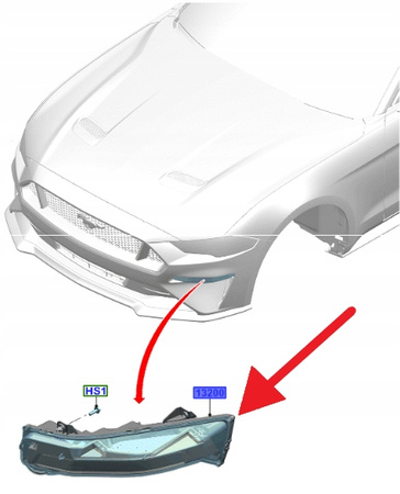 KIERUNKOWSKAZ LED Z HALOGENEM LEWY MUSTANG 2017- 2305915 _ JR3B-13201-AF