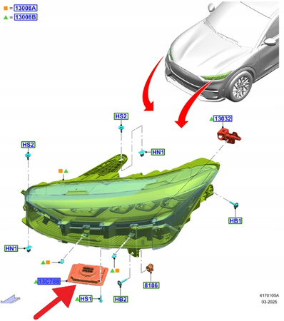 MODUŁ STEROWANIA REFLEKTORA MUSTACH MACH-E 2020- 5737129 _ LC5A-13B626-AG