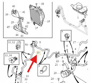WĄŻ PRZEWÓD UKŁADU CHŁODZENIA 2.0 B4 VOLVO XC60 S90 V90 2017- OE 32249675