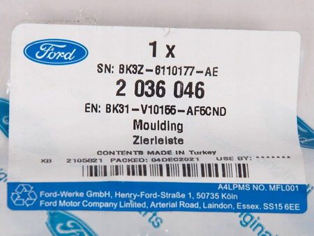 LISTWA PROGOWA LEWA PRZÓD FORD TRANSIT 2014-19 OE