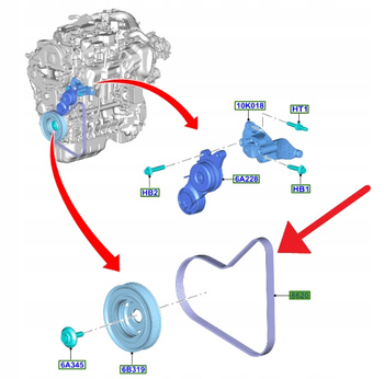 PASEK KLINOWY 1.5L TDCI FORD KUGA 2020- 2210516 _ JX6Q-6C301-AA