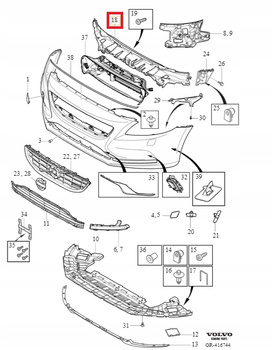 ABSORBER ZDERZAKA PRZÓD VOLVO V40 II 2013-2019r