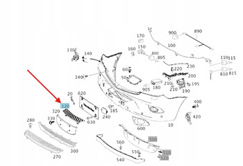 STOPIEŃ NAKŁADKA ZDERZAKA PRZÓD MERCEDES SPRINTER W906 OE A9068850411