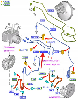 RURKA HAMULEC B-MAX - 2017 FIESTA- 2019 KA- 2019 1826829 _ D1BC-2C294-AA