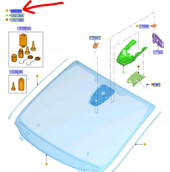 SZYBA PRZEDNIA GRZANA FORD S-MAX Mk2 2018-2023 2502535 _ KS7B-R03100-AF