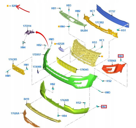 GRILL ATRAPA CHŁODNICY FORD EXPLORER 2016-2017 USA _ FB5Z-8200-AC _ FB53-8200-AE1GD3