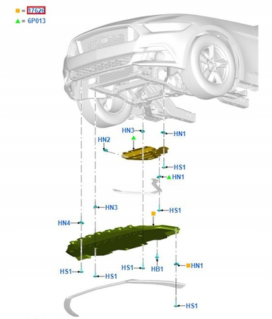 OSŁONA DOLNA SILNIKA FORD MUSTANG Mk6 2017- 2176633 _ JR3B-6A975-CC
