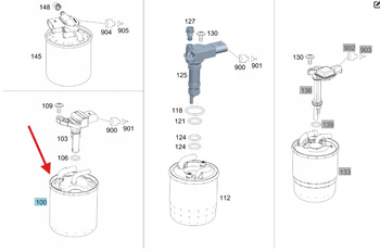 FILTR PALIWA OM640 642 651 DIESEL MERCEDES W204 W212 W213 OE A6420920201