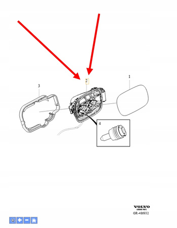 KORPUS KLAPKI WLEWU PALIWA VOLVO XC90 2016- OEM/OE 32227045