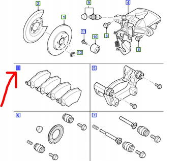 KLOCKI HAMULOCWE TYŁ FORD MONDEO Mk3 KOMBI 2000-2004 _1522069_1S71-2M008-AG