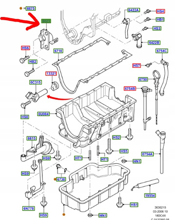 UCHWYT CZUJNIKA POŁOŻENIA WAŁU KOROBOWEGO 1.8 TDCI 1357989 _ 1S4Q-6023-AB 