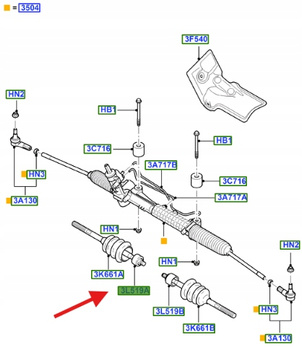KORBOWÓD FORD TRANSIT 2004- 2006- 1370709 _ 6C11-3L519-AA