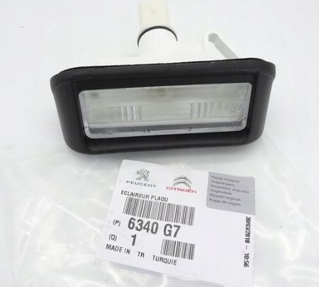 LAMPKA OŚWIETLENIA TABLICY REJESTRACYJNEJ CITROEN BERLINGO JUMPY OE 6340G7