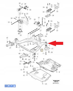Ława, rama WERSJA USA Volvo OE 31406810