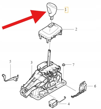 GAŁKA ZMIANY BIEGÓW AUTOMAT VOLVO S60 V60 V40 XC60 XC70 OE 31437876