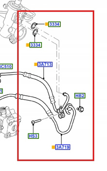 PRZEWÓD WSPOMAGANIA AUTOMAT 4F27E FORD FOCUS 2003- 1747039 _ 4M51-3A212-BJ