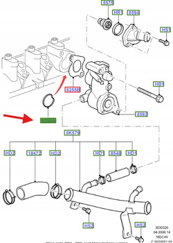 USZCZELKA OBUDOWY TERMOSTATU 1148328 _ 2S4Q-9K478-AD