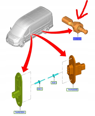 CZUJNIK KRAŃCOWY DRZWI PRZESUWNYCH FORD TRANSIT OE _ 1945514 _ 5F2T-14045-AC 